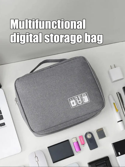 Multifunctional Digital Bag Data Cable Headphones Hard Drive Power Supply Digital Handbag Electronic Accessory Storage Bag